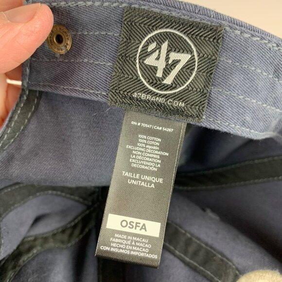 Philadelphia Phillies MLB Navy Blue 47 Brand Clean Up Relaxed Fit Strapback Hat - Picture 6 of 6